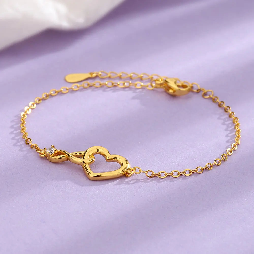 Heart-shape Bracelet Fashion Jewelry Versatile Love Bracelet Gift For Girlfriend Valentine's Day - My Store