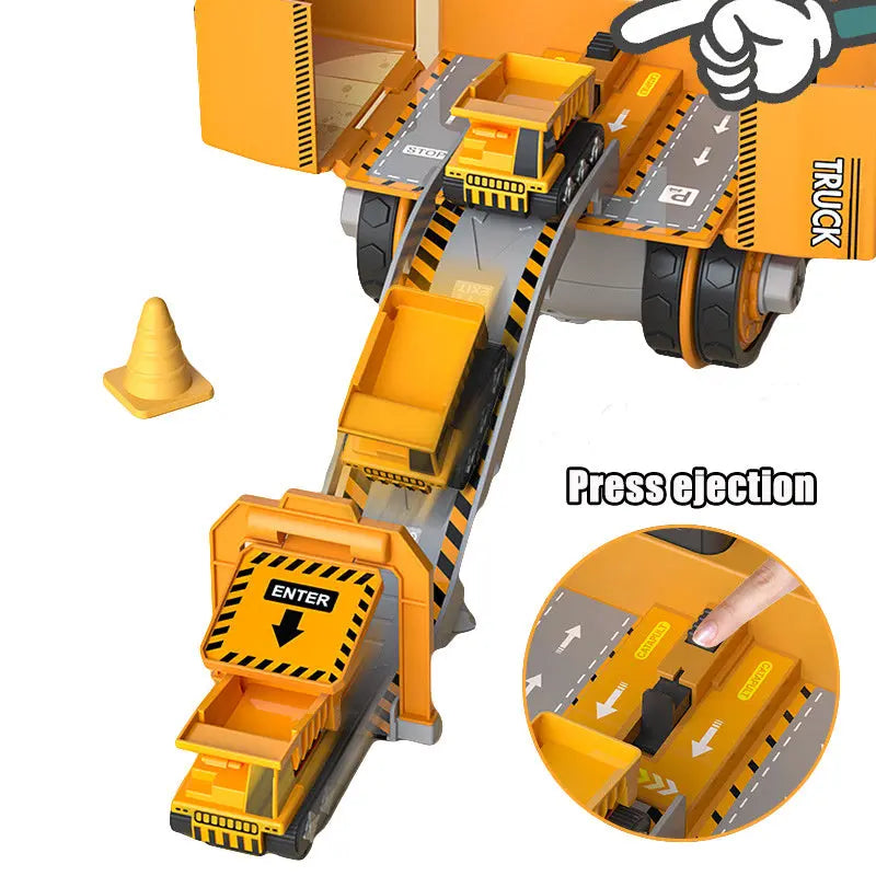 Disassembly And Assembly 4 In One Deformation Scene Engineering Vehicle Sliding Track Crane Excavator Toy - My Store